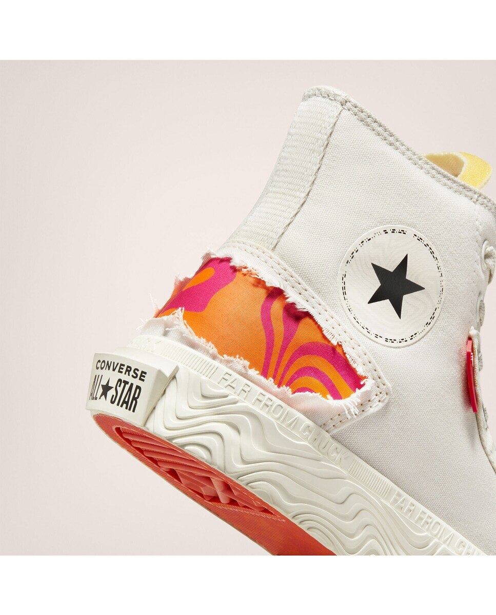 Sapatilhas Casual Altas Unissexo Chuck Taylor All Star Coleção Tear Away Branco-11