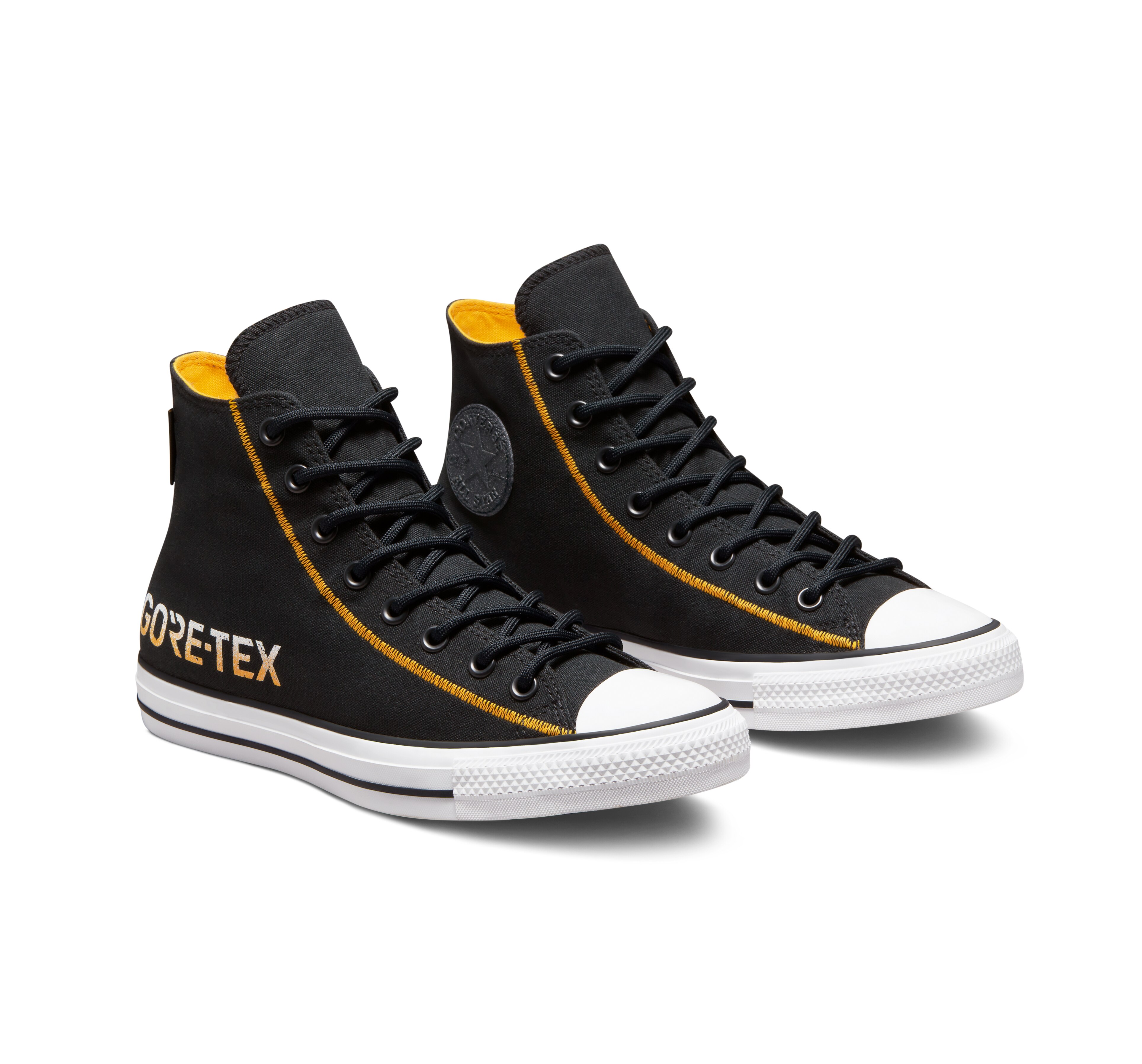Sapatilhas Casual Altas Unissexo Chuck Taylor All Star Coleção Gore-Tex Preto / Amarelo-2