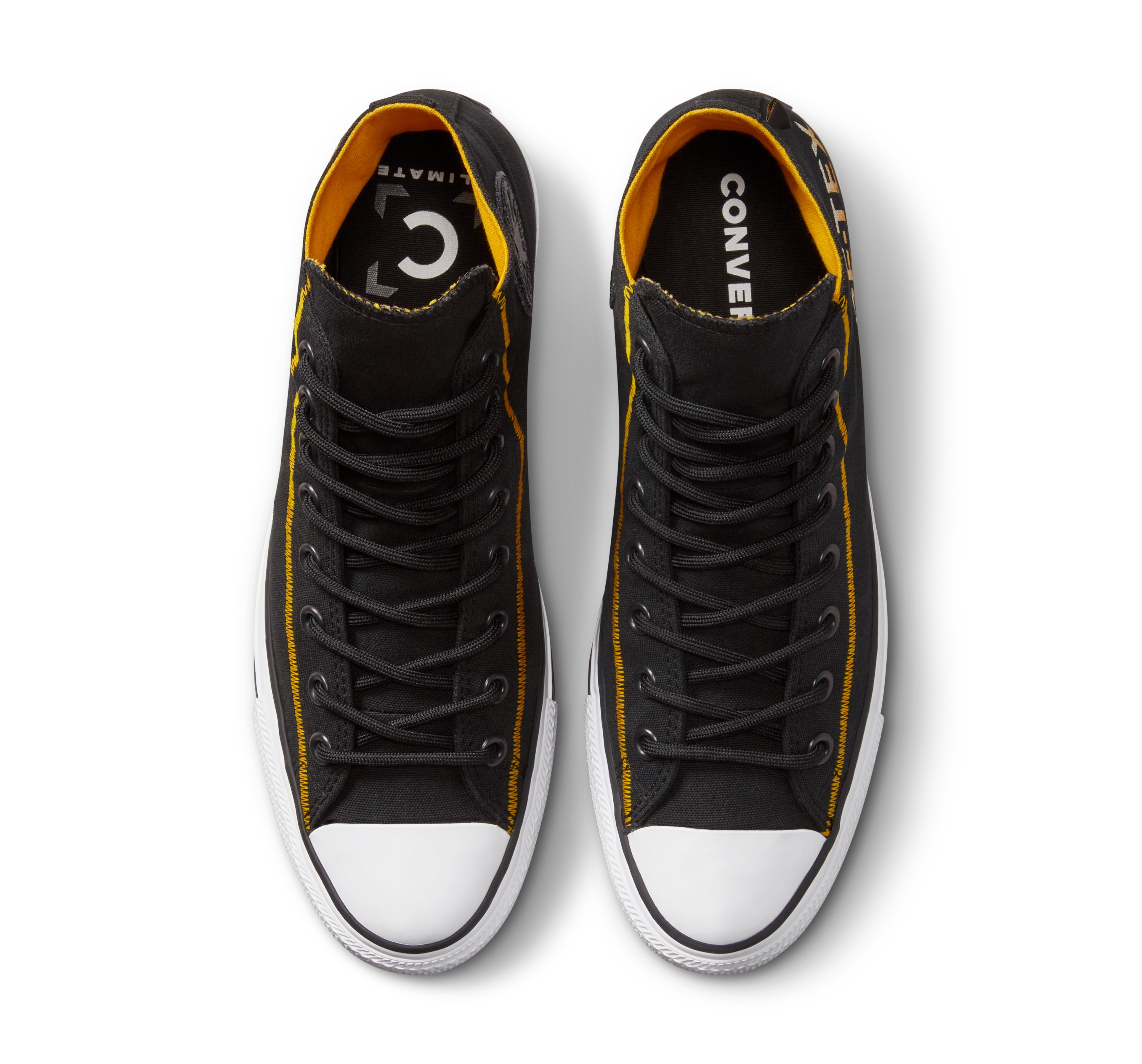 Sapatilhas Casual Altas Unissexo Chuck Taylor All Star Coleção Gore-Tex Preto / Amarelo-3