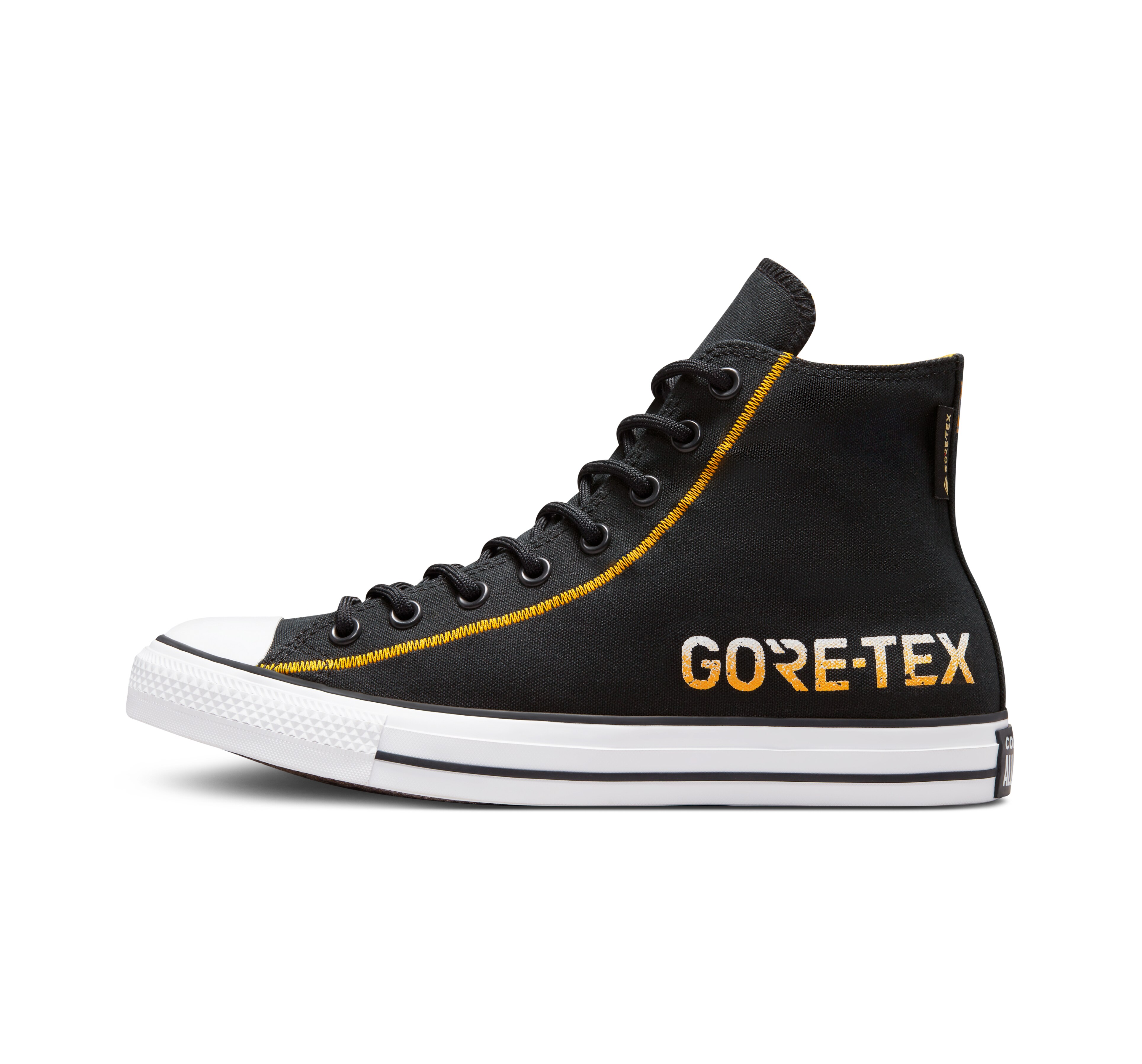 Sapatilhas Casual Altas Unissexo Chuck Taylor All Star Coleção Gore-Tex Preto / Amarelo-4