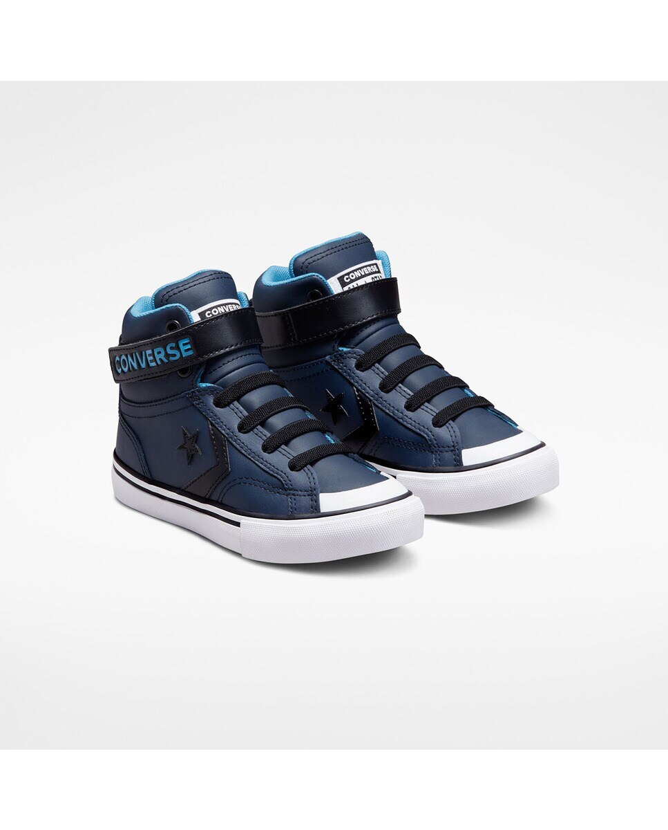 Sapatilhas Casual Altas de Criança Pro Blaze Coleção Strap Varsity Color Nude Azul-marinho-2
