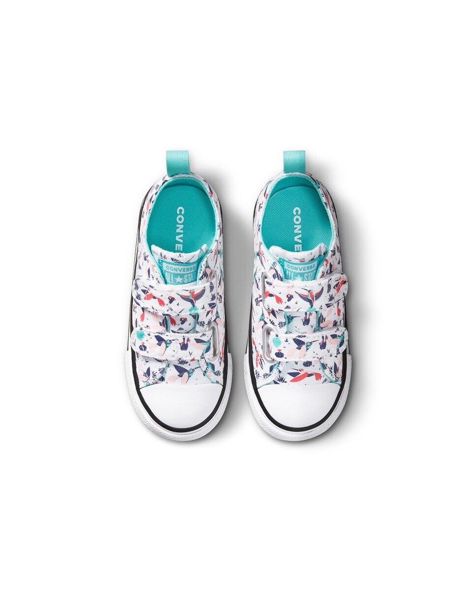 Sapatilhas Casual Baixas de Bebé Chuck Taylor All Star Coleção 2V Happy Hummingbirds Estampado-3