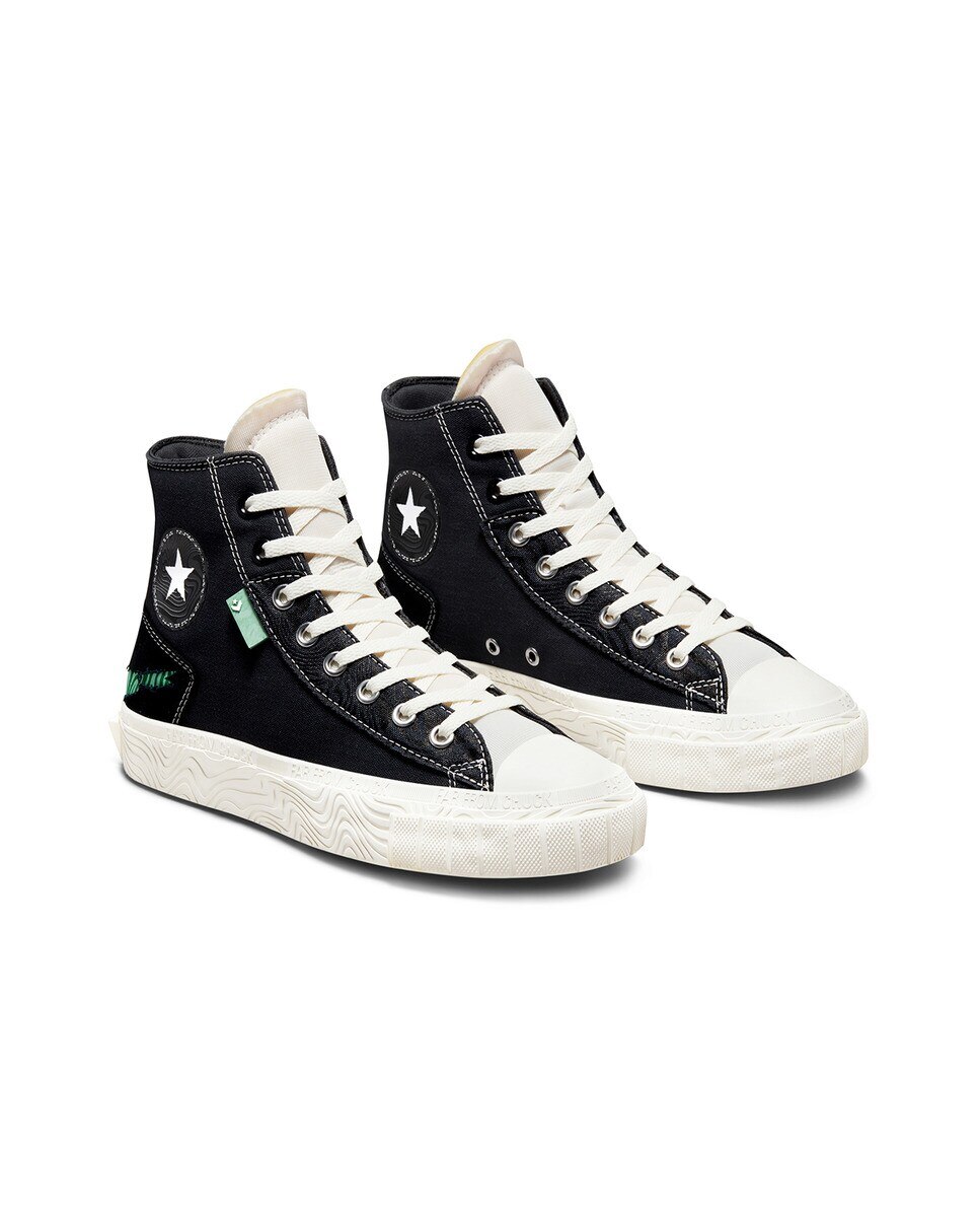 Sapatilhas Casual Altas Unissexo Coleção Chuck Taylor All Star Tear Away Cinzento-escuro-2