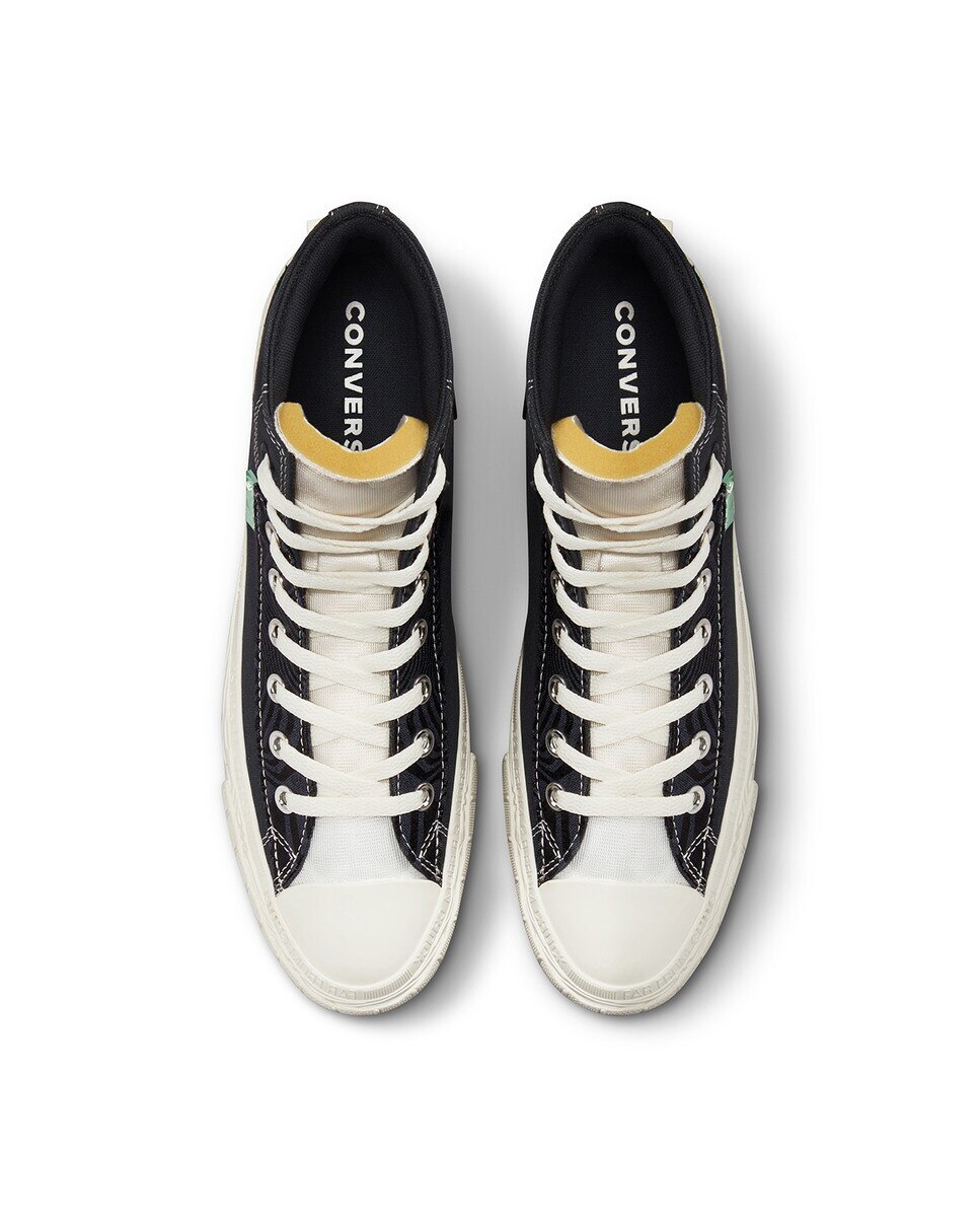 Sapatilhas Casual Altas Unissexo Coleção Chuck Taylor All Star Tear Away Cinzento-escuro-3