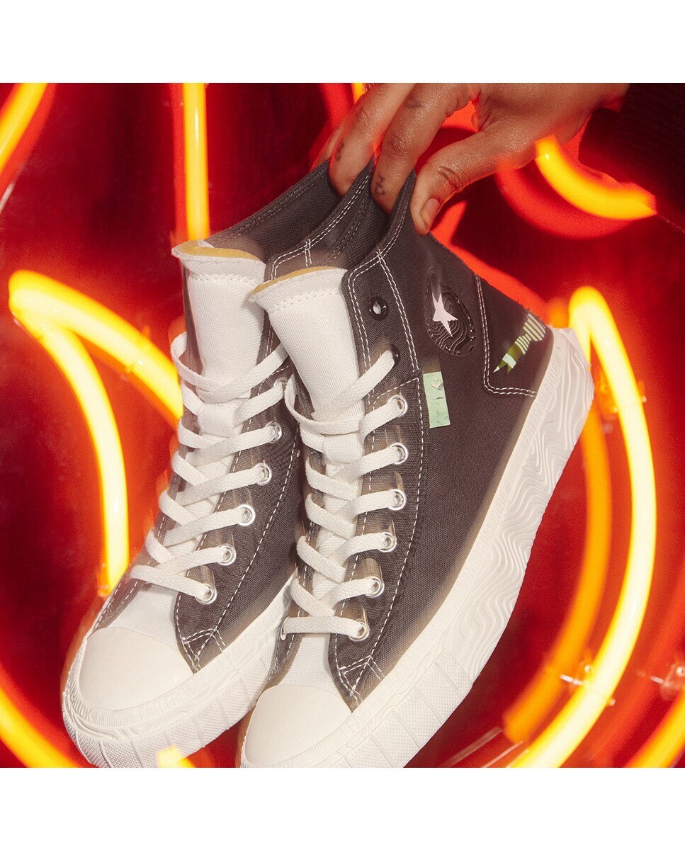 Sapatilhas Casual Altas Unissexo Coleção Chuck Taylor All Star Tear Away Cinzento-escuro-10