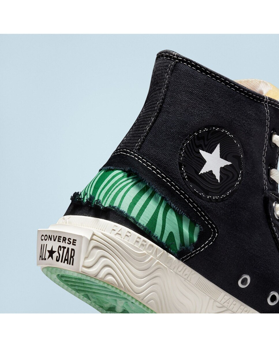 Sapatilhas Casual Altas Unissexo Coleção Chuck Taylor All Star Tear Away Cinzento-escuro-11