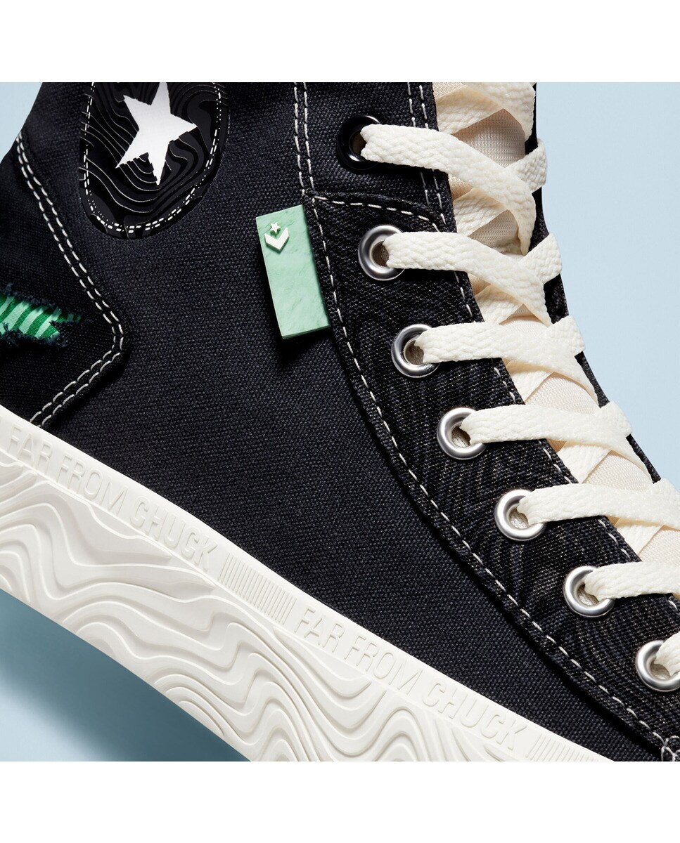 Sapatilhas Casual Altas Unissexo Coleção Chuck Taylor All Star Tear Away Cinzento-escuro-12