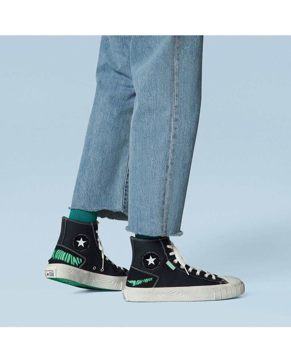 Sapatilhas Casual Altas Unissexo Coleção Chuck Taylor All Star Tear Away Cinzento-escuro-13