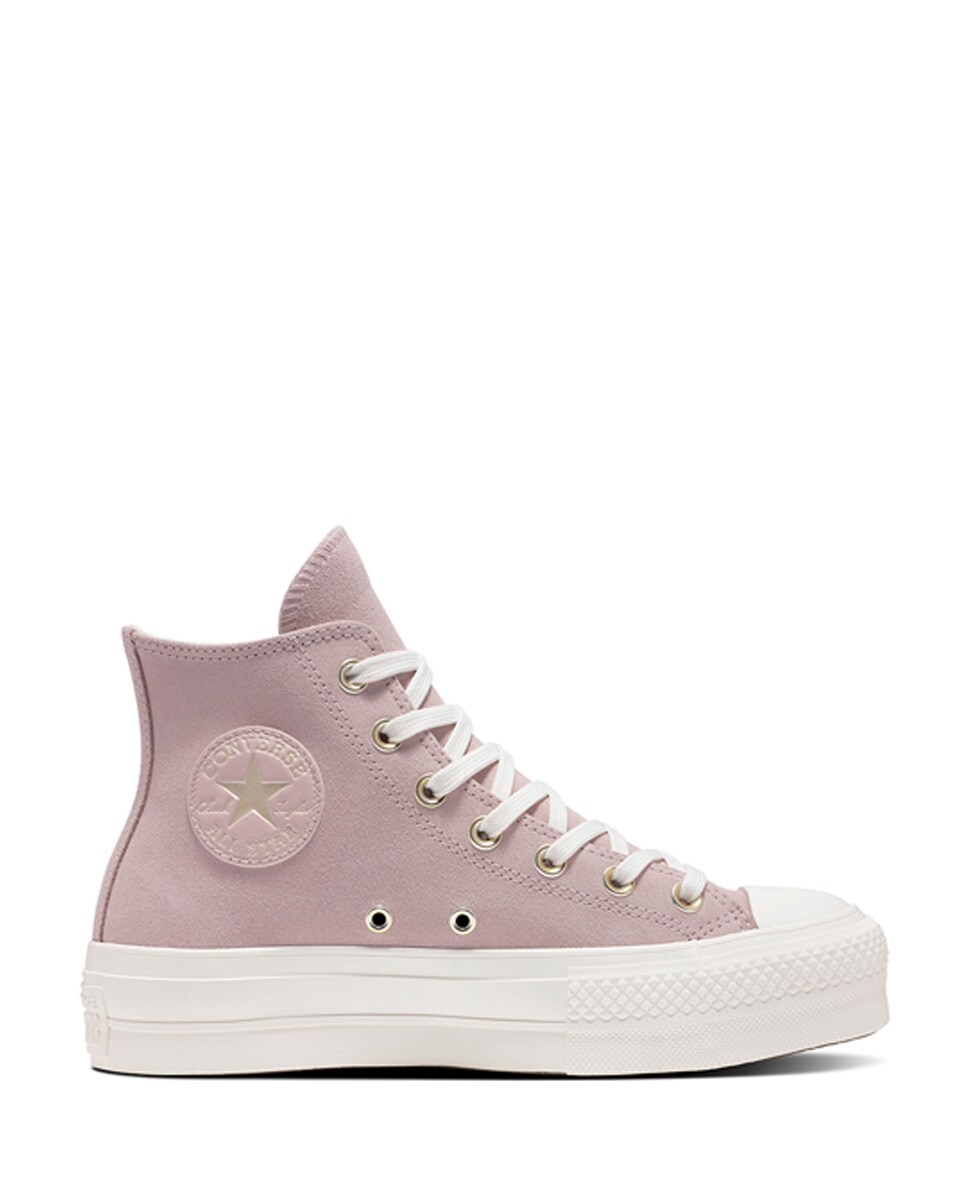 Sapatilhas Casual Altas de Mulher Chuck Taylor All Star Coleção Earthy Neutrals Rosa-1
