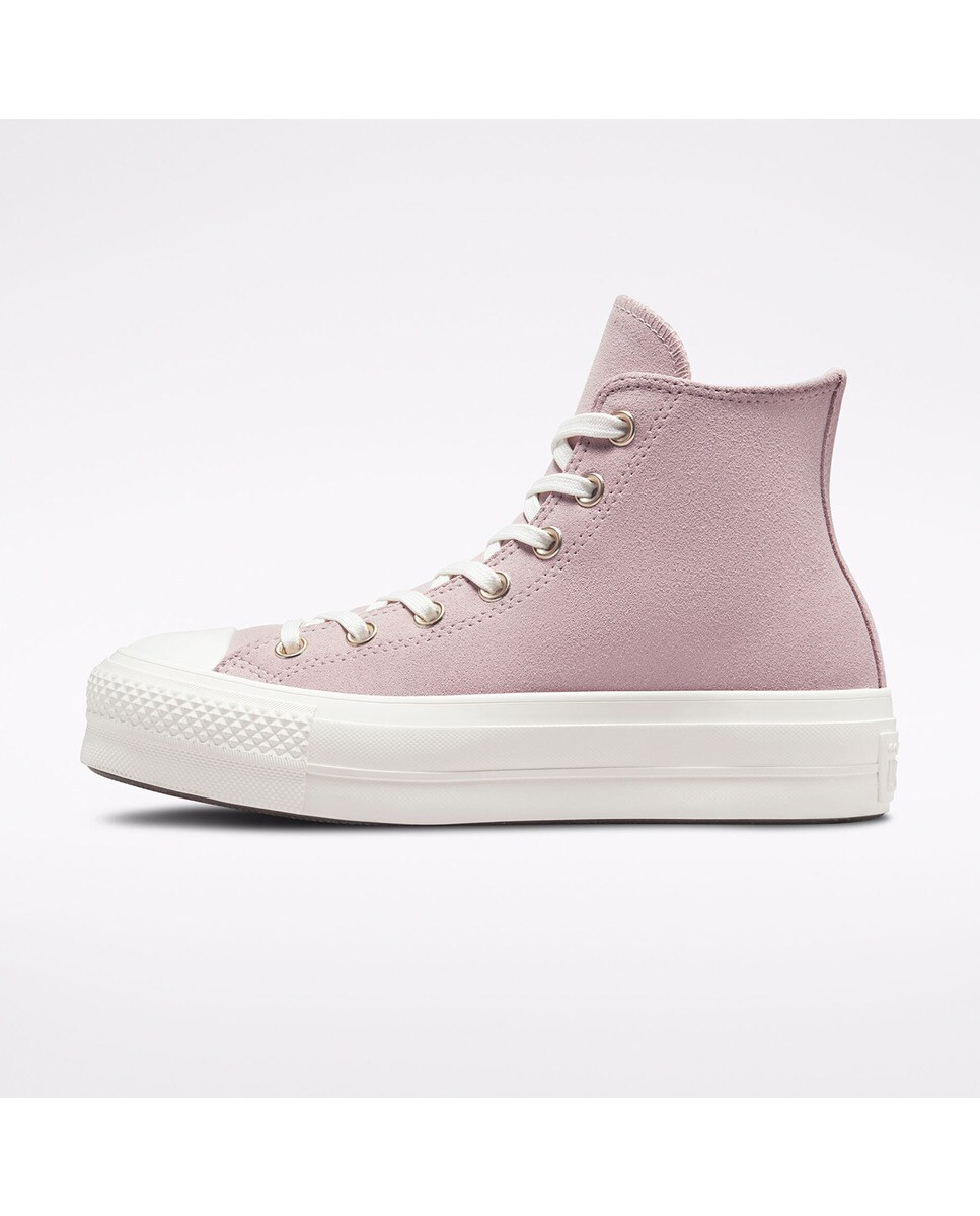 Sapatilhas Casual Altas de Mulher Chuck Taylor All Star Coleção Earthy Neutrals Rosa-4