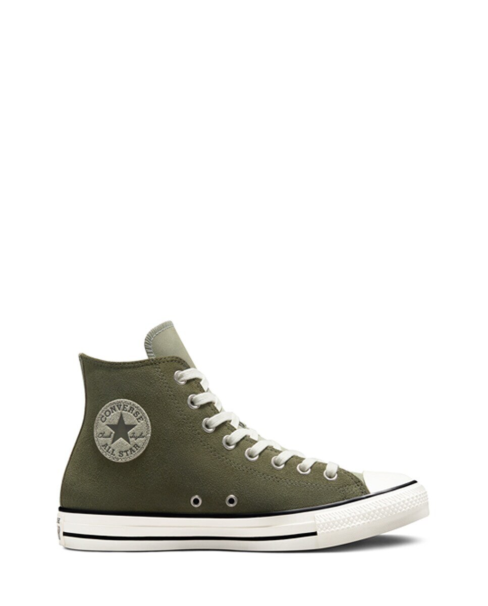 Sapatilhas Casual Altas Unissexo Chuck Taylor All Star Coleção Earthy Suede Verde-1