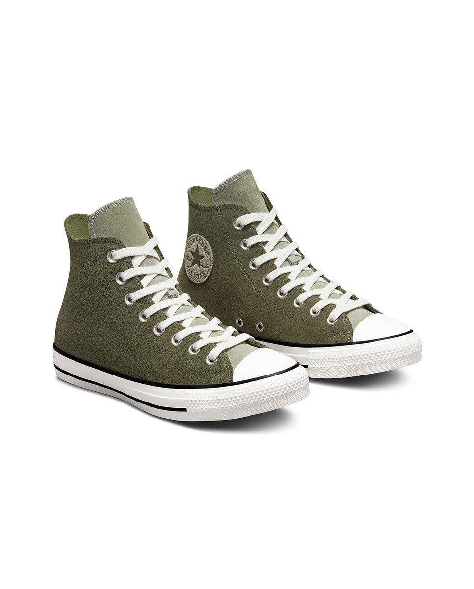 Sapatilhas Casual Altas Unissexo Chuck Taylor All Star Coleção Earthy Suede Verde-2