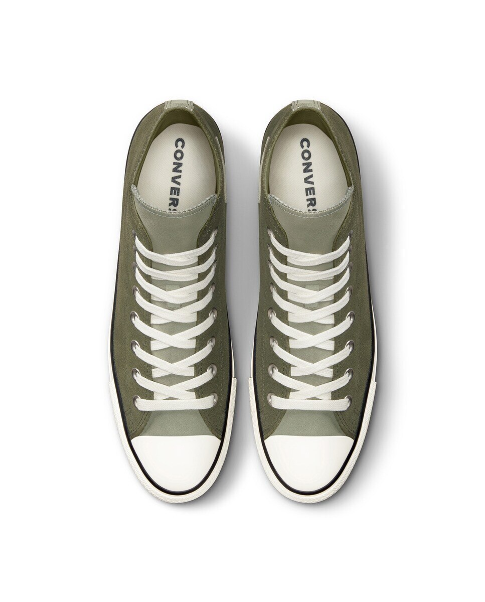 Sapatilhas Casual Altas Unissexo Chuck Taylor All Star Coleção Earthy Suede Verde-3