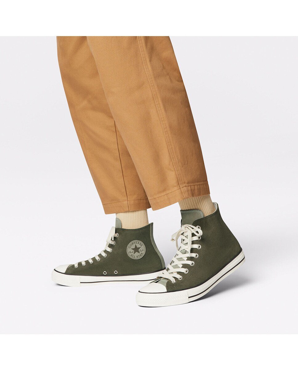 Sapatilhas Casual Altas Unissexo Chuck Taylor All Star Coleção Earthy Suede Verde-8