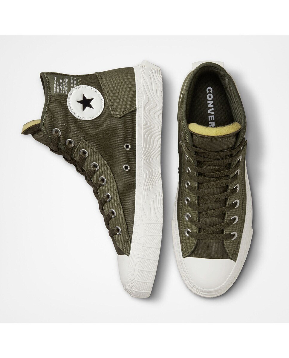 Sapatilhas Casual Altas Unissexo Chuck Taylor All Star Coleção Future Utility Verde-3