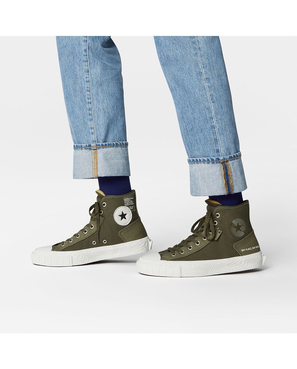 Sapatilhas Casual Altas Unissexo Chuck Taylor All Star Coleção Future Utility Verde-8