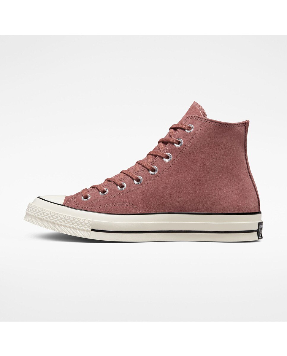 Sapatilhas Casual Altas Unissexo Chuck 70 Coleção Suede Rosa-4