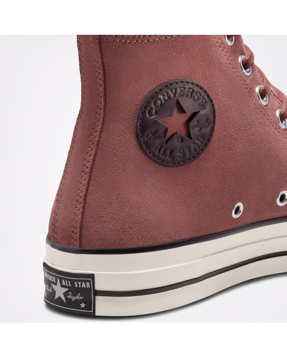 Sapatilhas Casual Altas Unissexo Chuck 70 Coleção Suede Rosa-7