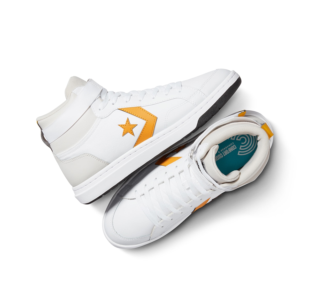 Sapatilhas Casual Unissexo Pro Blaze V2 Mid Seasonal Color Leather Branco/Amarelo-3