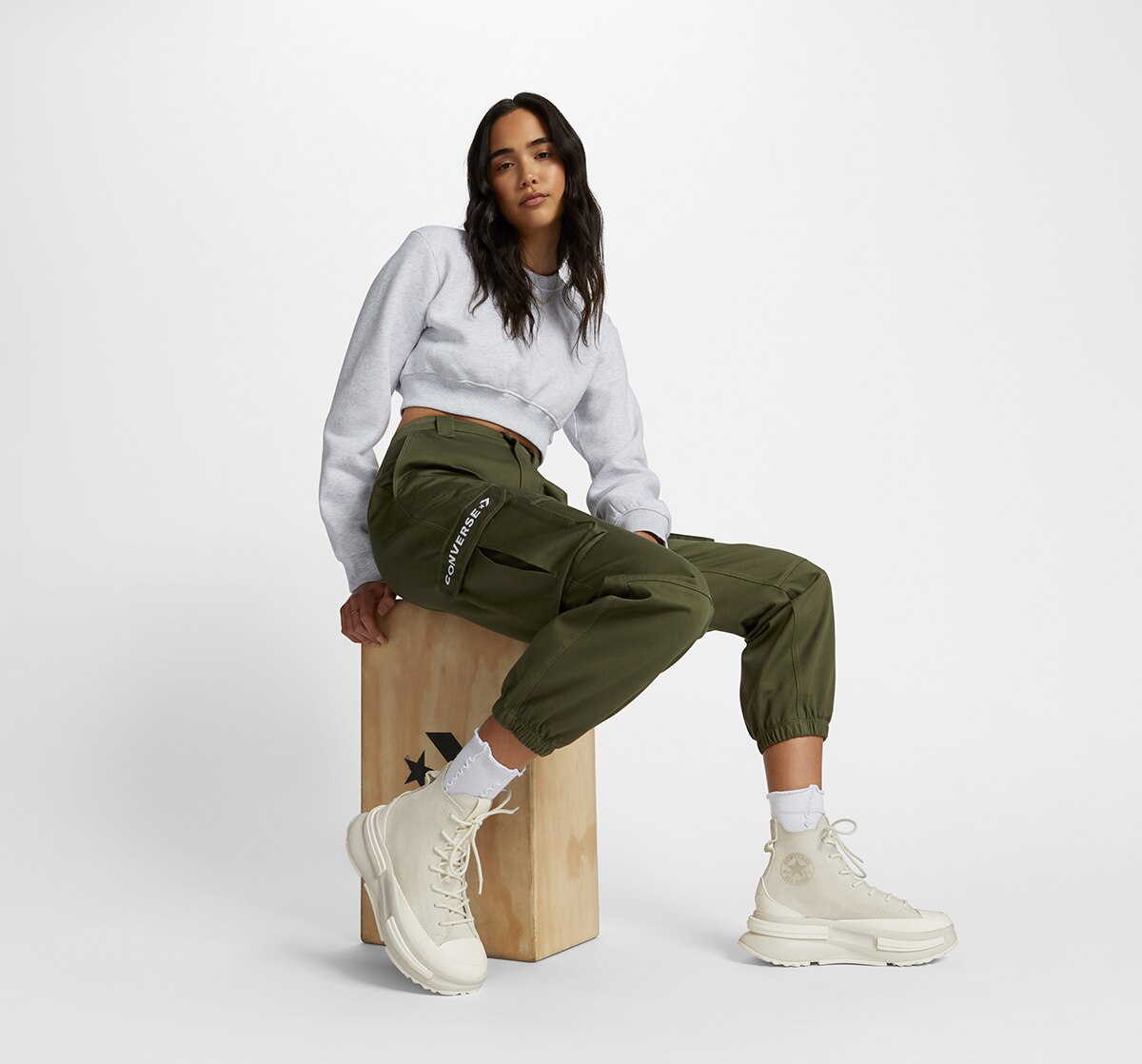 Sapatilhas Casual Altas Unissexo Run Star Legacy CX Hi Fashion Suede & Leather Osso-9