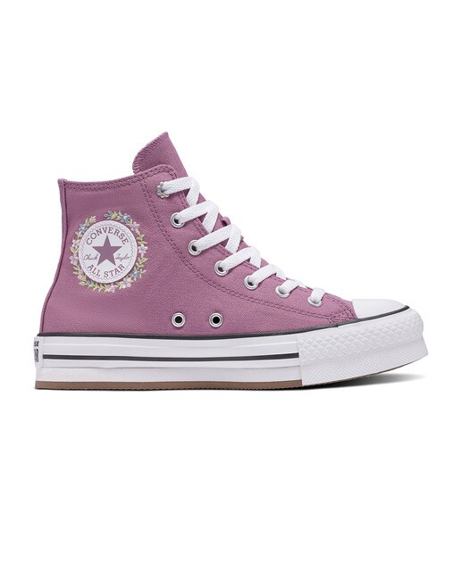 Sapatilhas Casual Altas de Criança Chuck Taylor All Star EVA Lift Feline Florals Lilás-1