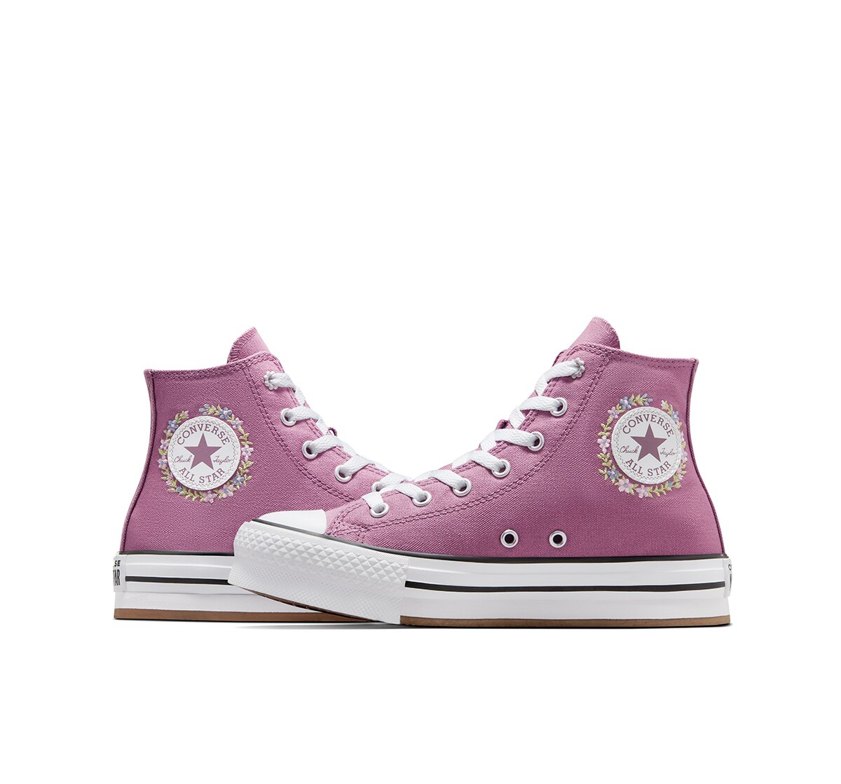 Sapatilhas Casual Altas de Criança Chuck Taylor All Star EVA Lift Feline Florals Lilás-2