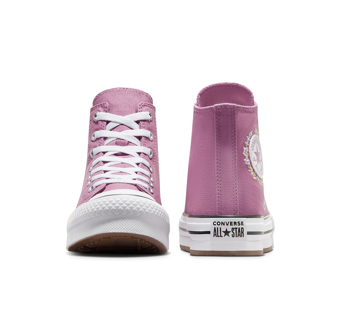 Sapatilhas Casual Altas de Criança Chuck Taylor All Star EVA Lift Feline Florals Lilás-5