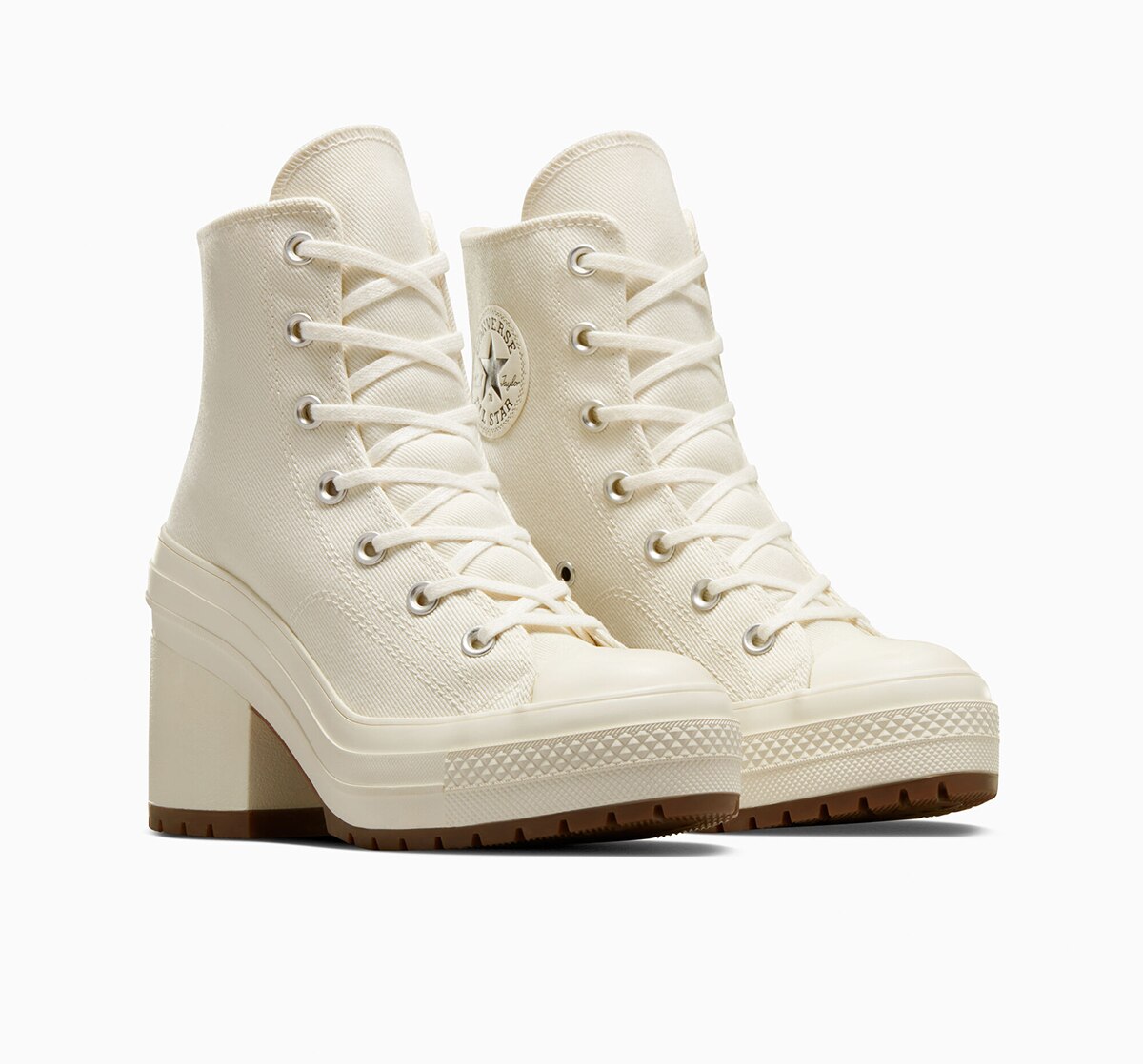 Sapatilhas Casual Altas Unissexo Chuck 70 Heel Hi Foundation Branco-2