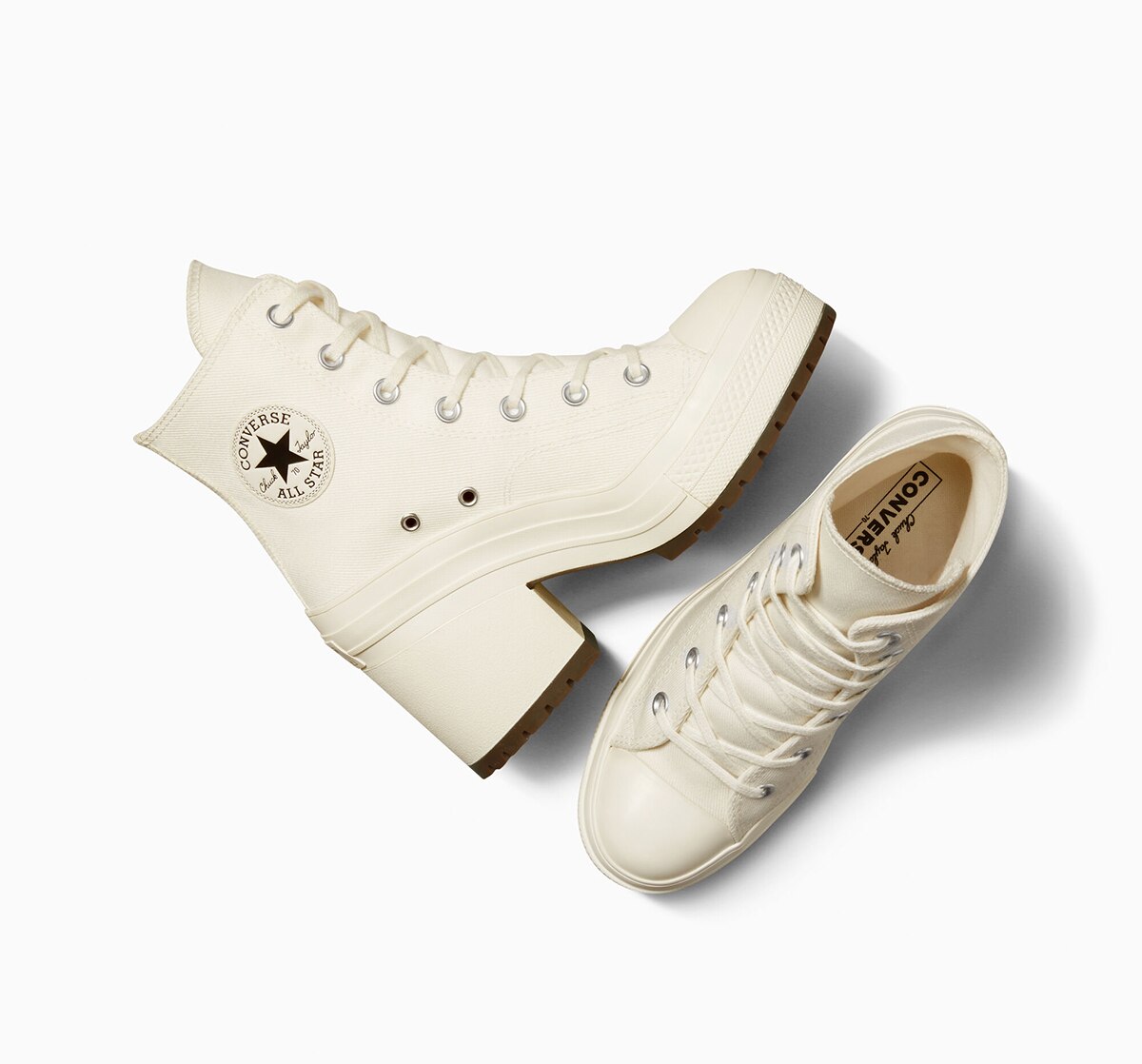 Sapatilhas Casual Altas Unissexo Chuck 70 Heel Hi Foundation Branco-3