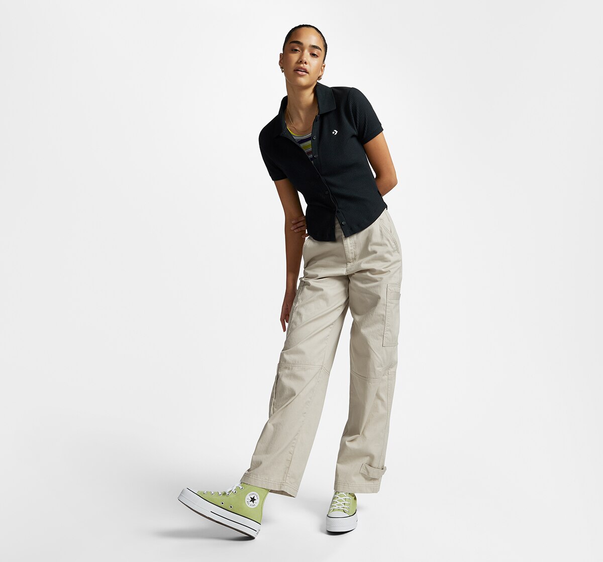 Sapatilhas Casual de Mulher Chuck Taylor All Star Lift Hi Verde-7