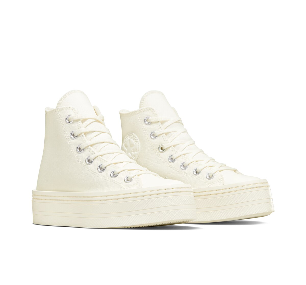 Sapatilhas Casual Altas de Mulher Chuck Taylor All Star Modern Lift Hi Foundational Canvas Branco-2