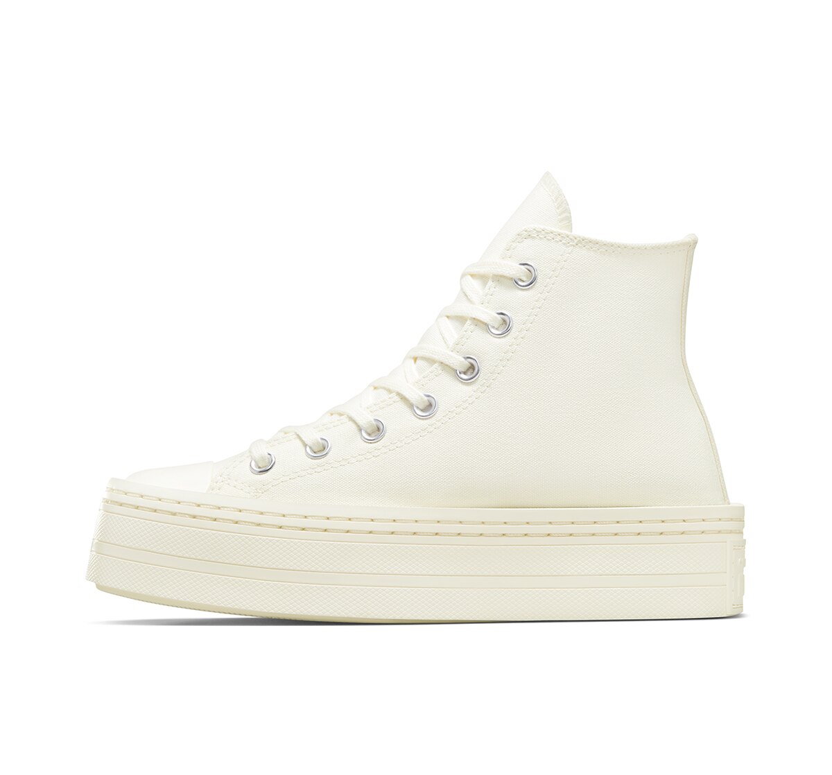 Sapatilhas Casual Altas de Mulher Chuck Taylor All Star Modern Lift Hi Foundational Canvas Branco-4