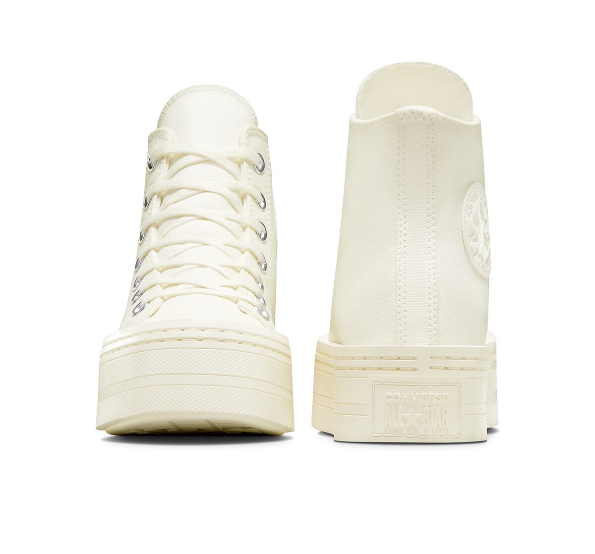 Sapatilhas Casual Altas de Mulher Chuck Taylor All Star Modern Lift Hi Foundational Canvas Branco-5
