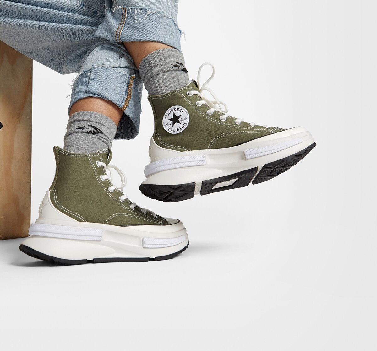 Sapatilhas Casual Altas Unissexo Run Star Legacy CX Hi Seasonal Color Verde-9