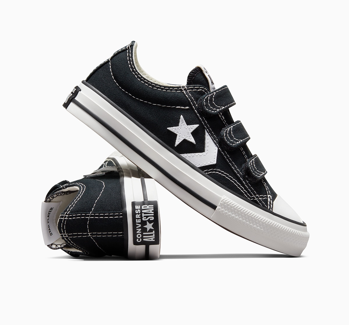 Sapatilhas Casual de Criança Star Player 76 Foundational Canvas Preto-7