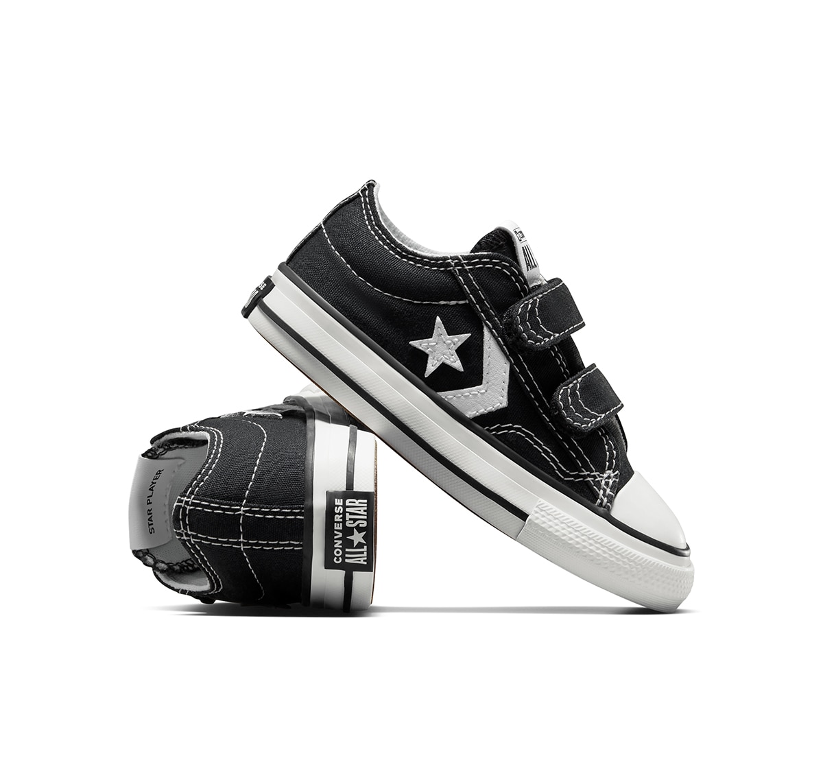 Sapatilhas Casual de Bebé Star Player 76 Foundational Canvas Preto-7