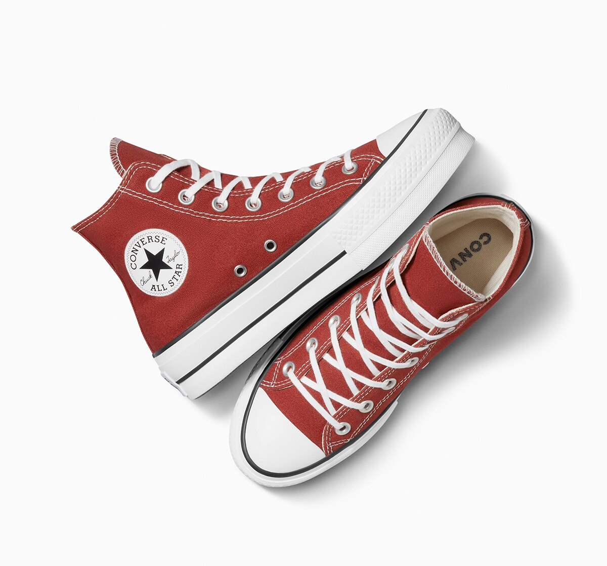 Sapatilhas Casual de Mulher Chuck Taylor All Star Lift Hi Vermelho-3