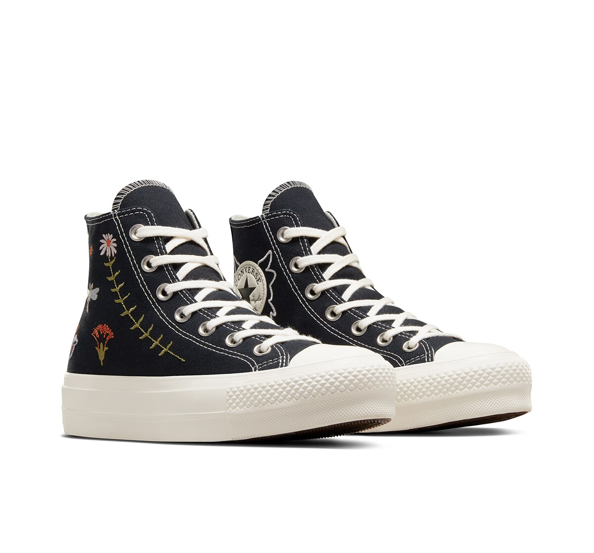 Sapatilhas Casual Altas de Mulher Chuck Taylor All Star Lift Hi Fairy Goddess Preto-2