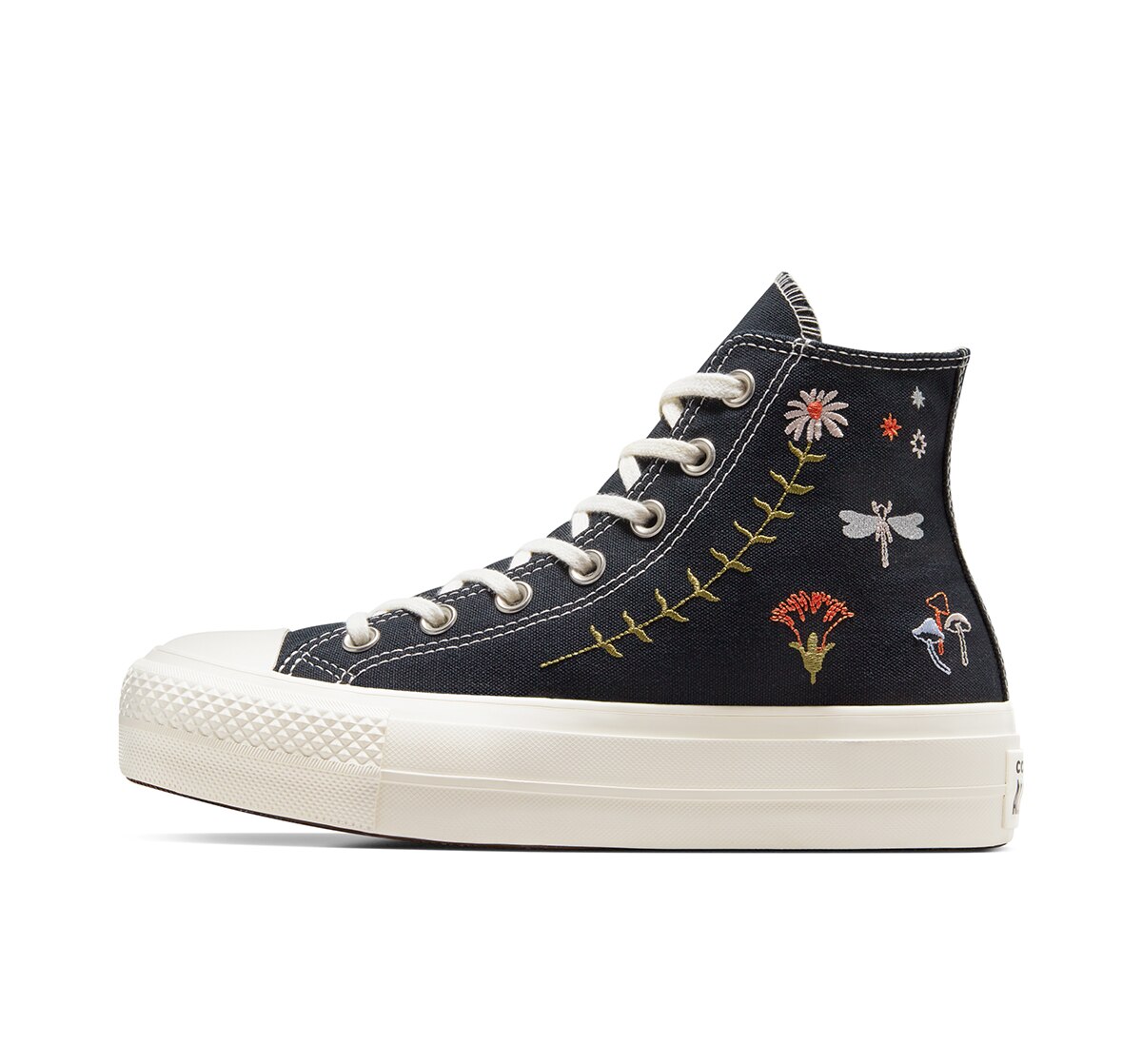 Sapatilhas Casual Altas de Mulher Chuck Taylor All Star Lift Hi Fairy Goddess Preto-4