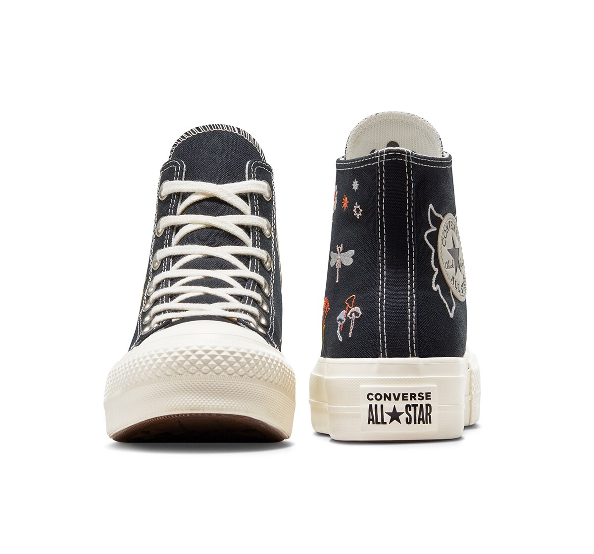 Sapatilhas Casual Altas de Mulher Chuck Taylor All Star Lift Hi Fairy Goddess Preto-5