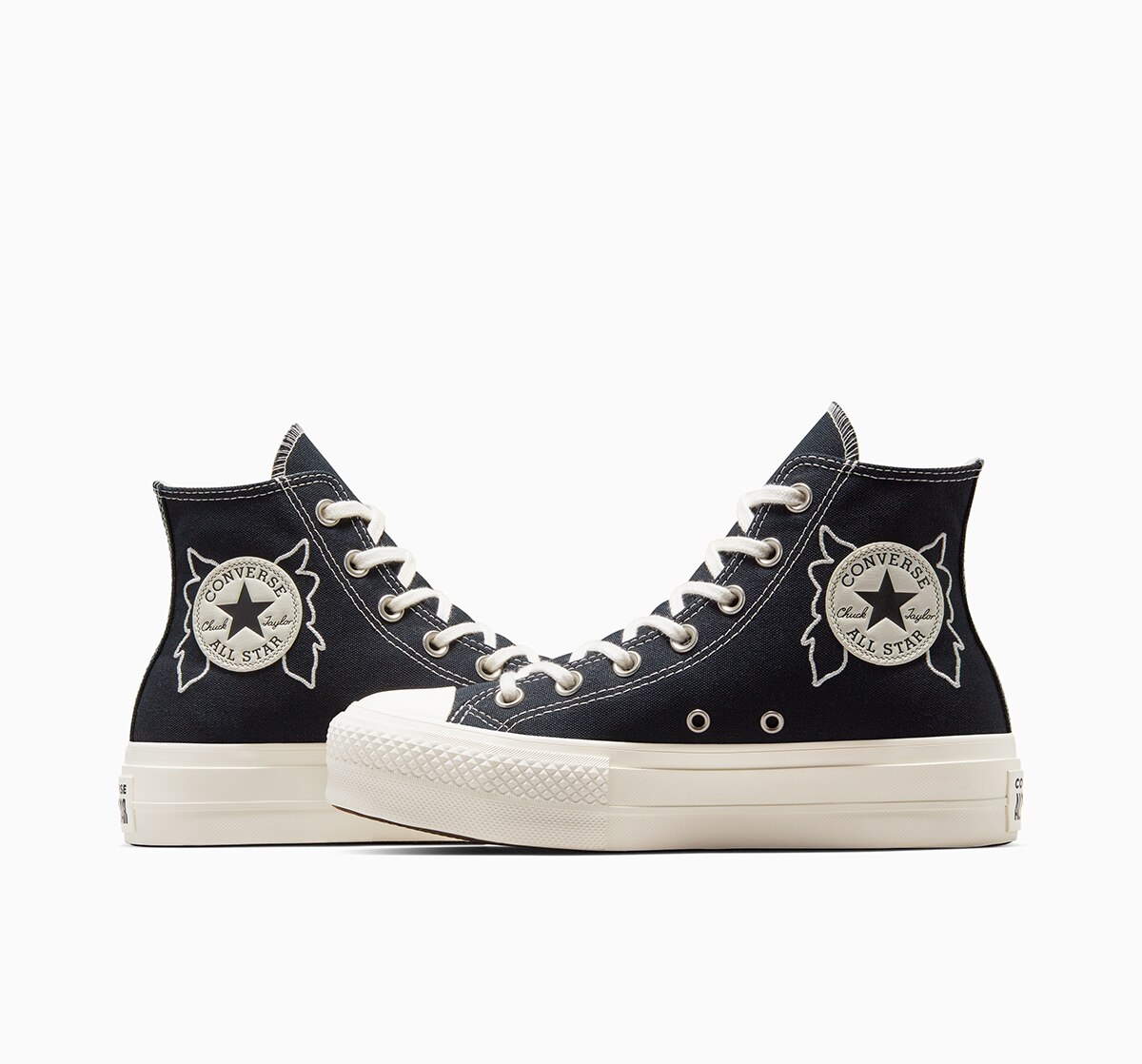 Sapatilhas Casual Altas de Mulher Chuck Taylor All Star Lift Hi Fairy Goddess Preto-7