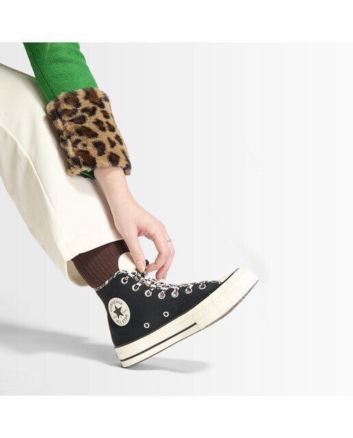 Sapatilhas Casual de Mulher Chuck 70 HI Leopard Love Preto-9