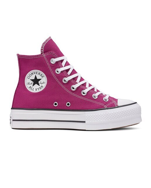 Sapatilhas Casual Altas de Mulher Chuck Taylor All Star Lift Hi Seasonal Color Rosa-1