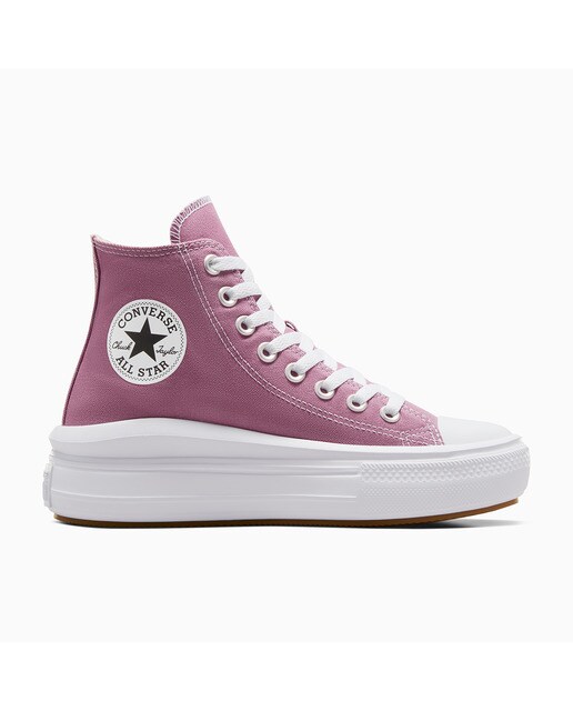 Sapatilhas Casual de Mulher Chuck Taylor All Star Move HI Seasonal Color Rosa / Branco-1