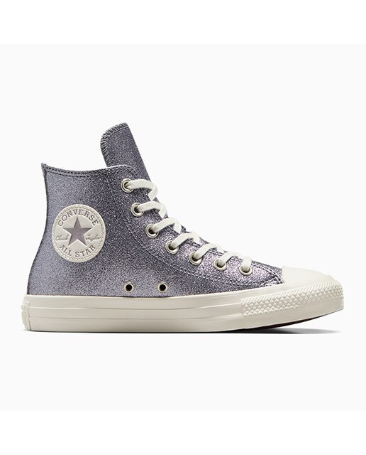 Sapatilhas Casual de Mulher Chuck Taylor All Star Hi Sparkle Party Prateado-1