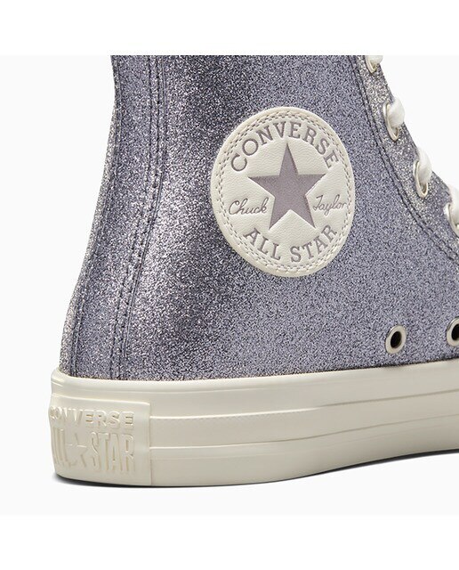 Sapatilhas Casual de Mulher Chuck Taylor All Star Hi Sparkle Party Prateado-5