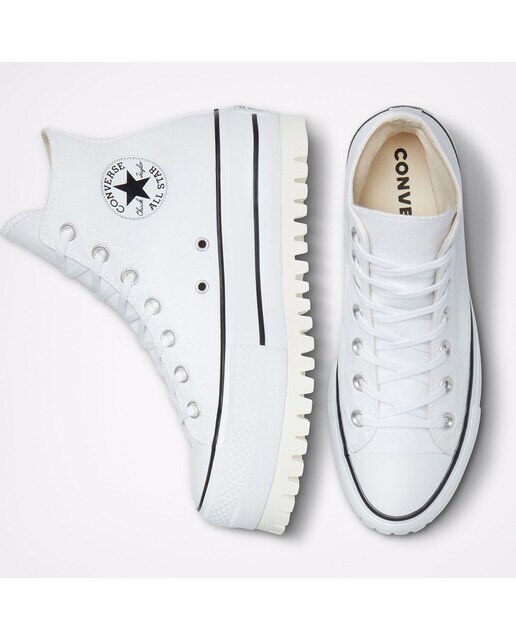 Sapatilhas Casual Altas de Mulher Chuck Taylor All Star Lift Canvas HI Trek LTD Branco-3