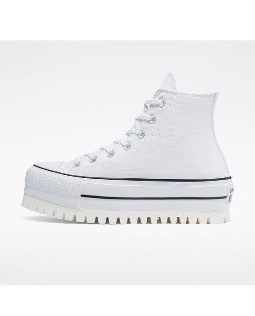 Sapatilhas Casual Altas de Mulher Chuck Taylor All Star Lift Canvas HI Trek LTD Branco-4