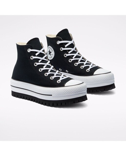 Sapatilhas Casual Altas de Mulher Chuck Taylor All Star Lift Canvas HI Trek LTD Preto-2