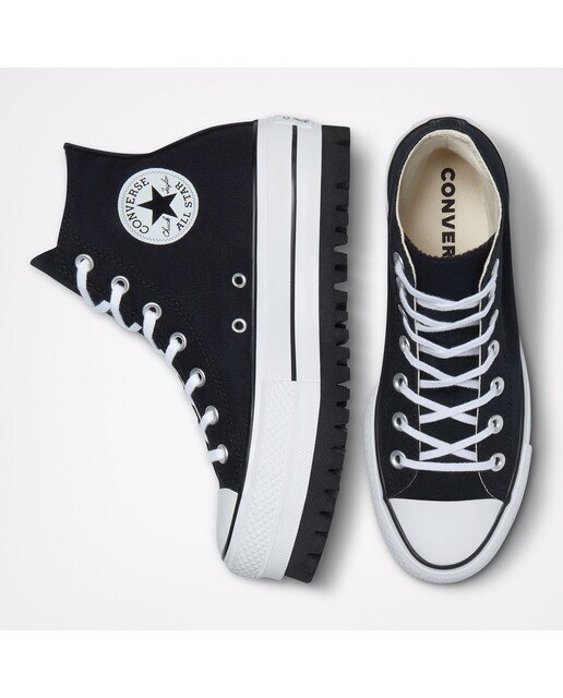Sapatilhas Casual Altas de Mulher Chuck Taylor All Star Lift Canvas HI Trek LTD Preto-3